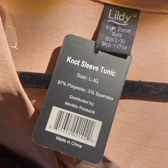 Lildy Knot Sleeve Blush Tunic - Size L / XL - NWT - Picture 6 of 8